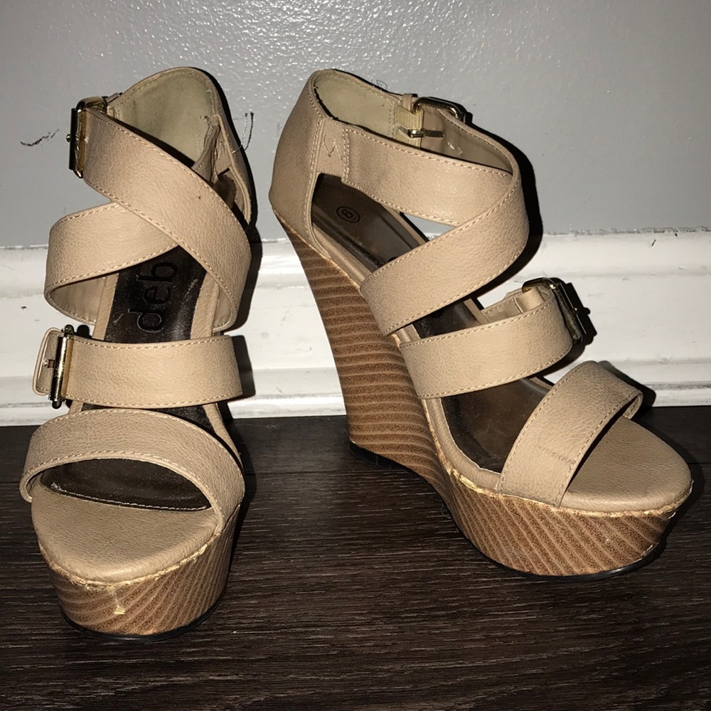 Strappy wedges